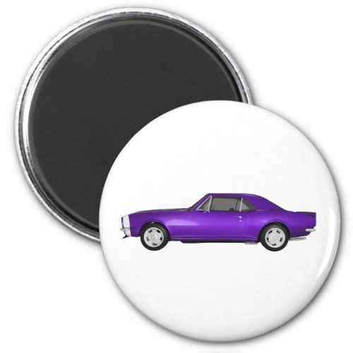 1967 Camaro SS Purple Finish 3D Model Magnet