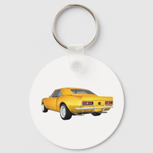 1967 Camaro SS: Yellow Finish: 3D Model: Keychain