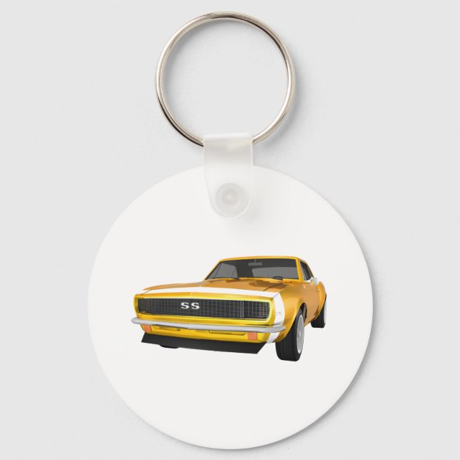 1967 Camaro SS: Yellow Finish: 3D Model: Keychain (Front)