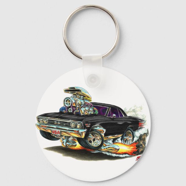 1967 Chevelle Black Car Keychain (Front)