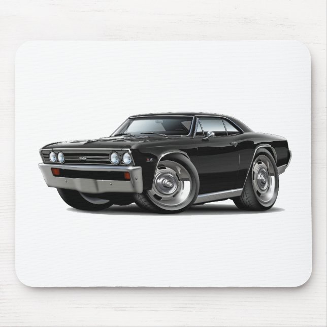 1967 Chevelle Black Car Mouse Pad (Front)