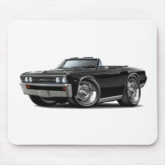 1967 Chevelle Black Convertible Mouse Pad (Front)