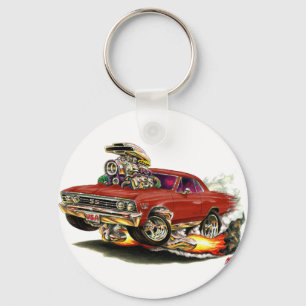 1967 Chevelle Maroon Car Keychain