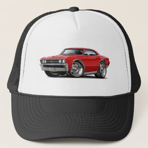 1967 Chevelle Red Car Trucker Hat