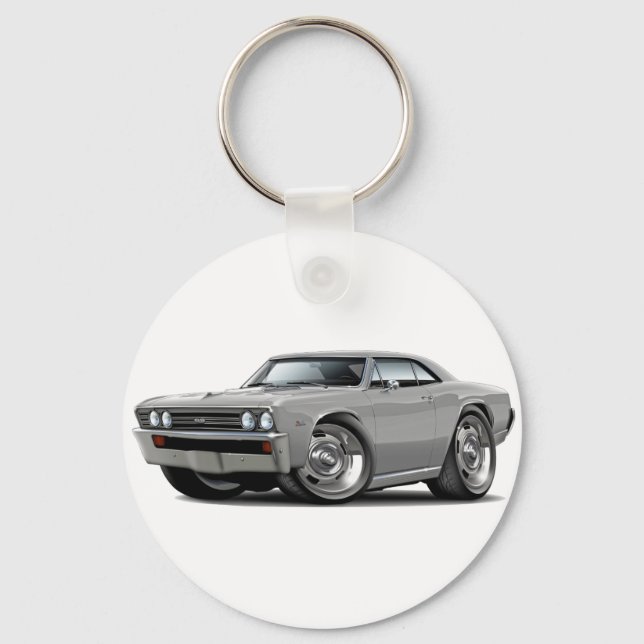 1967 Chevelle Silver Car Keychain (Front)