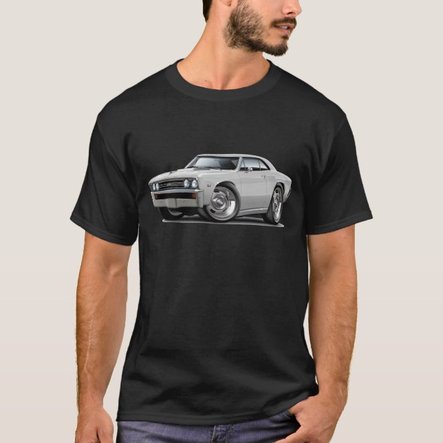 1967 Chevelle White Car T-Shirt (Front)