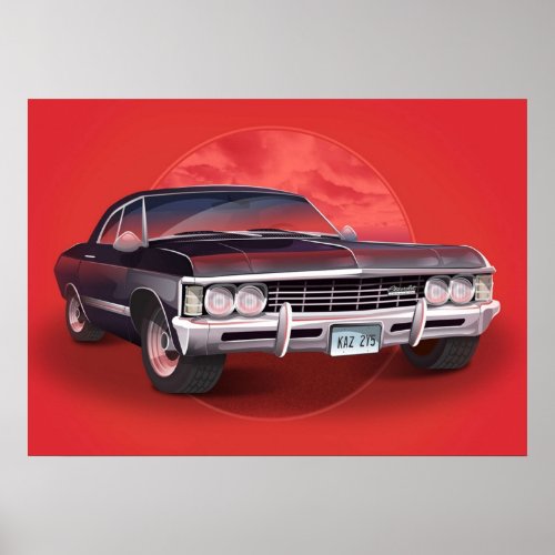 1967 Chevorlet Impala  Supernatural TV SHow Poster