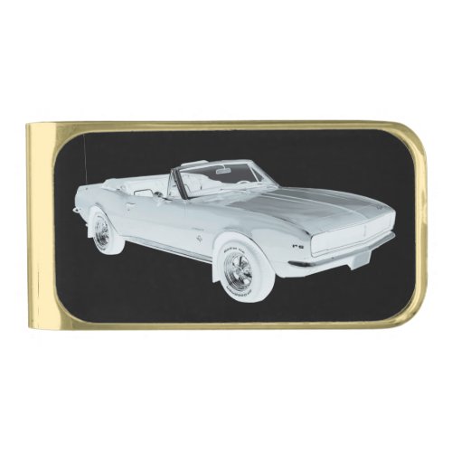 1967 Chevy Camaro RS Muscle Car Pop Art Gold Finish Money Clip