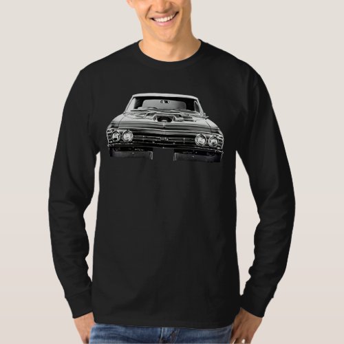 1967 Chevy Chevelle Ss Front View Silhouette T_Shirt