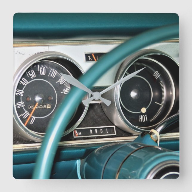 1967 Classic Car Dashboard and Gauges Wall Clock (Front)