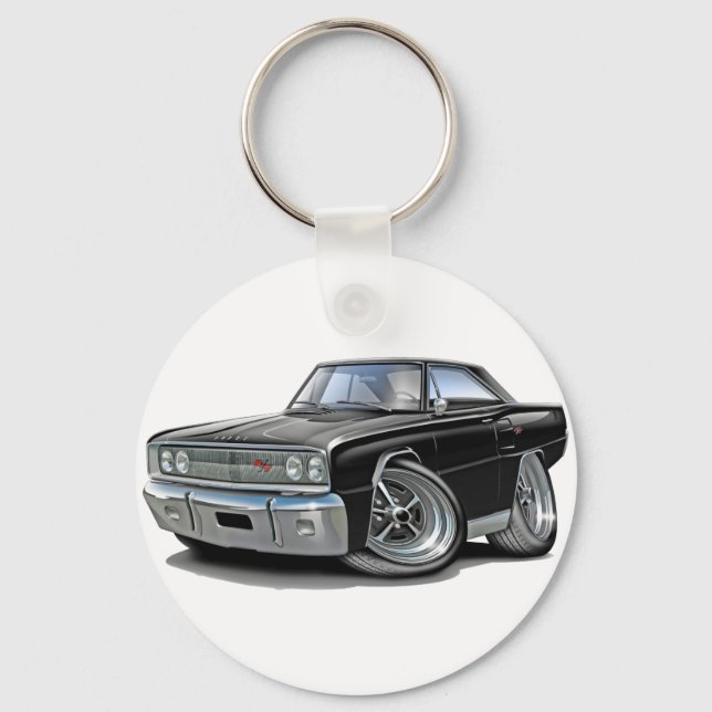 1967 Coronet RT Black Car Keychain (Front)