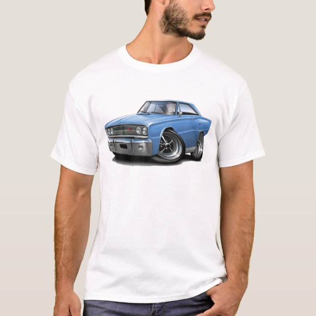 1967 Coronet RT Lt Blue Car T-Shirt (Front)