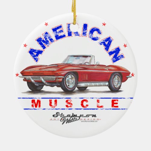 1967 Corvette American Muscle Christmas Ornament