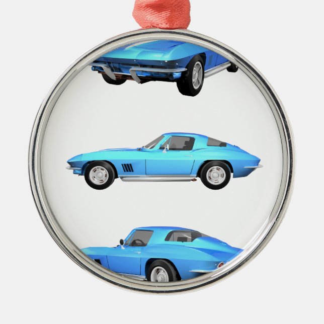 1967 Corvette C2: Metal Ornament (Front)