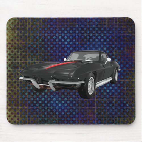 1967 Corvette Sports Car Black Finish Mousepad
