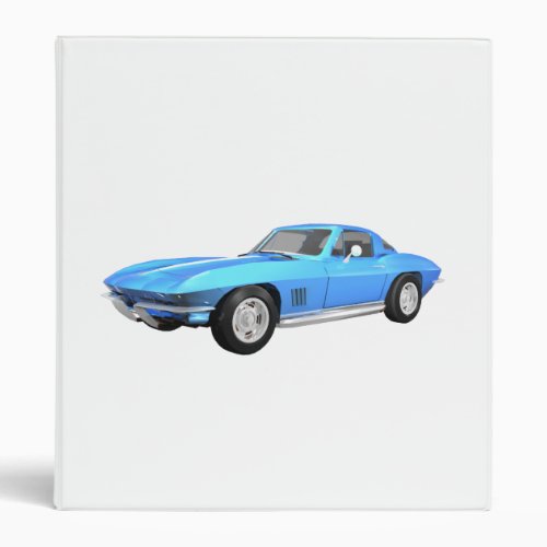 1967 Corvette Sports Car Blue Finish Binder