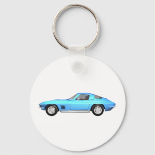 1967 Corvette Sports Car: Blue Finish: Keychain