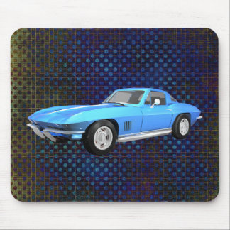 1967 Corvette Sports Car: Blue Finish: Mousepad