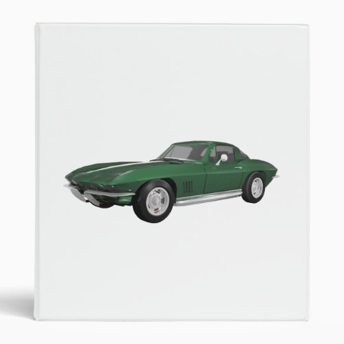 1967 Corvette Sports Car Green Finish Binder