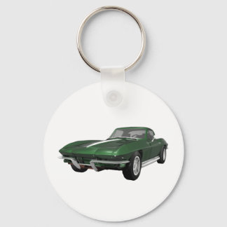 1967 Corvette Sports Car: Green Finish: Keychain