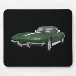 1967 Corvette Sports Car: Green Finish: Mouse Pad