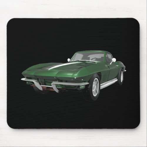 1967 Corvette Sports Car Green Finish Mouse Pad