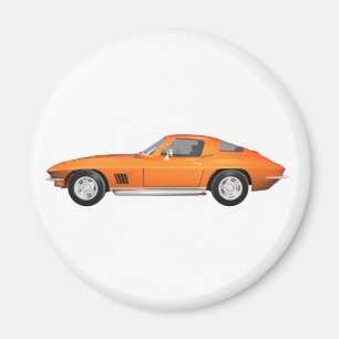 1967 Corvette Sports Car: Orange Finish Magnet