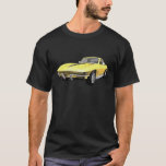 1967 Corvette Sports Car: Yellow Finish T-shirt at Zazzle
