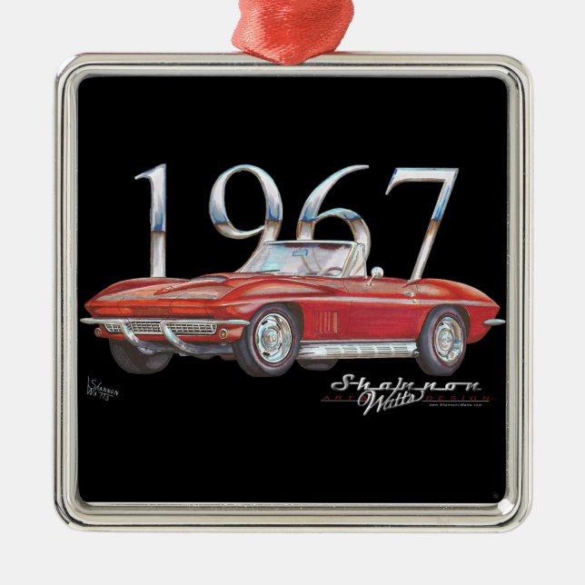 1967 Corvette Stingray Christmas Ornament (Front)