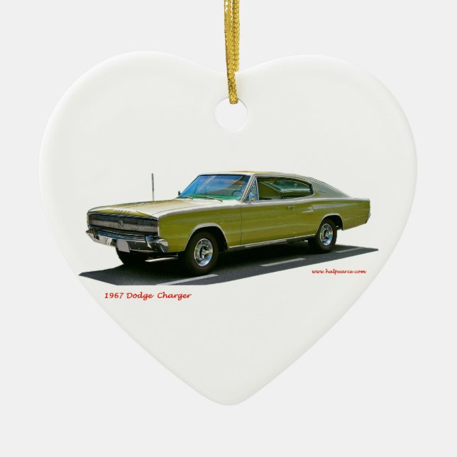 1967_Dodge_Charger Ceramic Ornament (Front)