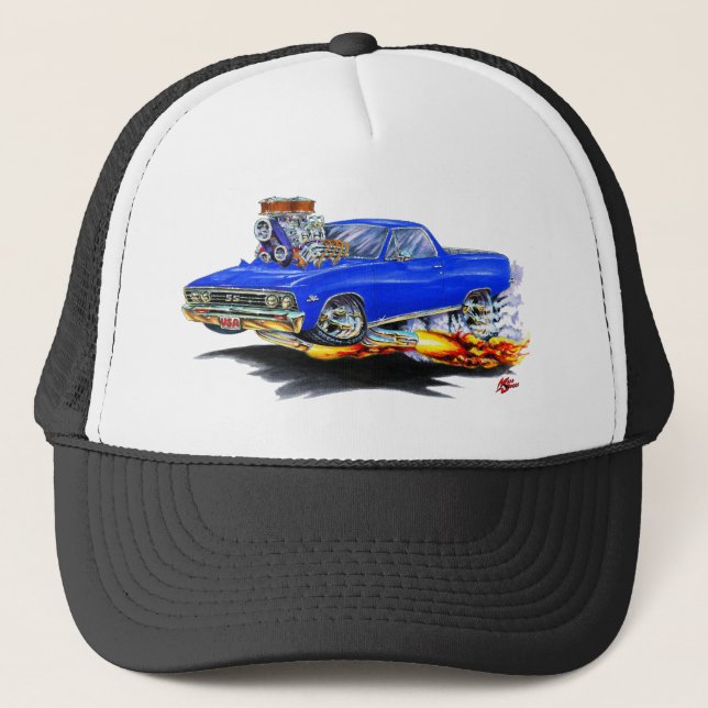 1967 El Camino Blue Truck Trucker Hat (Front)