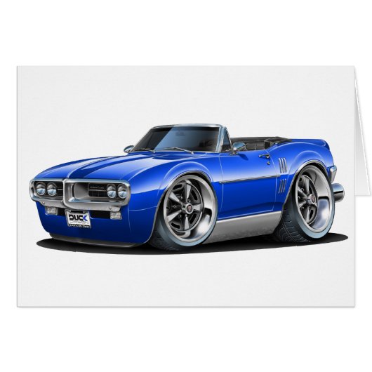1967 Firebird Blue Convertible Cards (Front Horizontal)