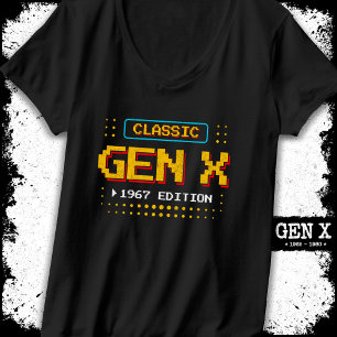1967 Gen X Classic Retro Gamer Gaming Birthday T-Shirt