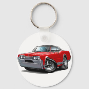 1967 Olds Cutlass Red-Black Car Keychain