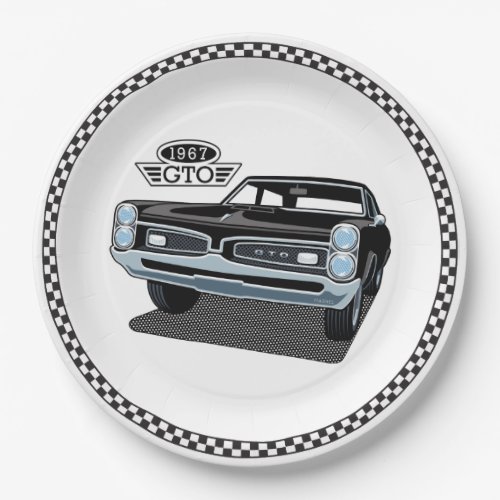 1967 Pontiac GTO Black Paper Plates