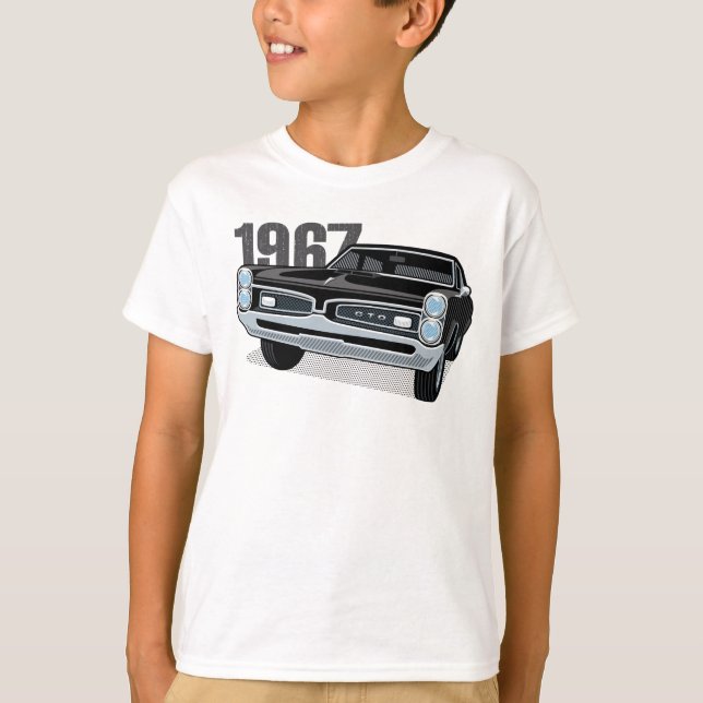 1967 Pontiac GTO Black T-Shirt (Front)