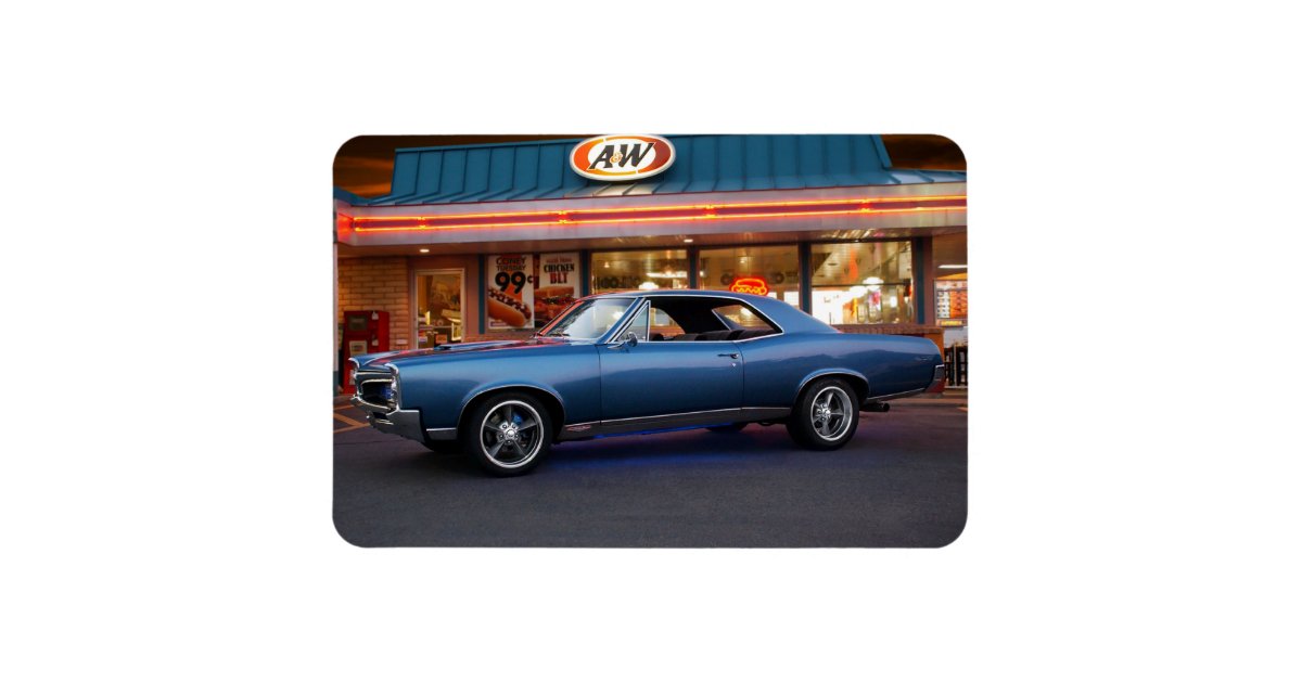 1967 Pontiac Gto Muscle Car Neon Diner Magnet Zazzle Com