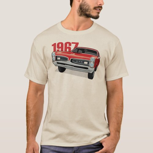 1967 Pontiac GTO Red T_Shirt