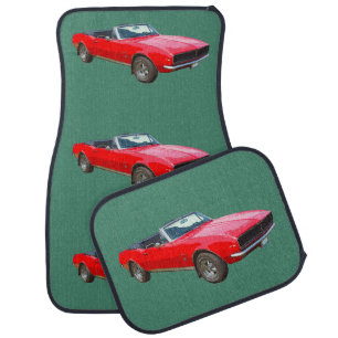 1967 Red Convertible Camaro Muscle Car Mat