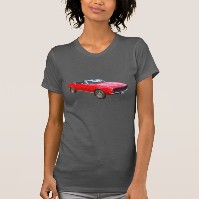 1967 red convertible Camaro Muscle Car T-Shirt (Front)