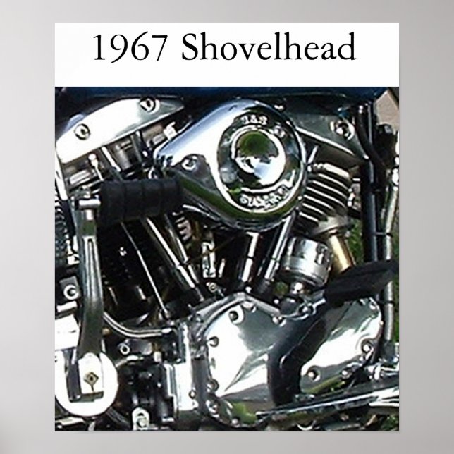 1967 Shovelhead Engine Poster (Front)