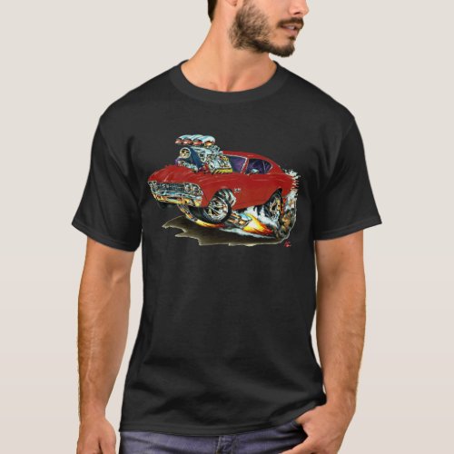 1968_69 Chevelle Maroon Car T_Shirt