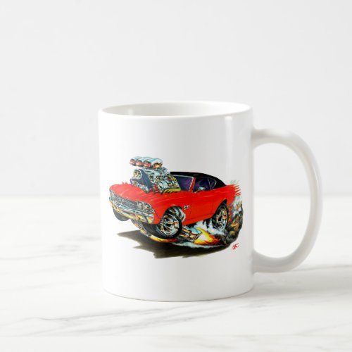 1968-69 Chevelle Red and Black Top Car Coffee Mug