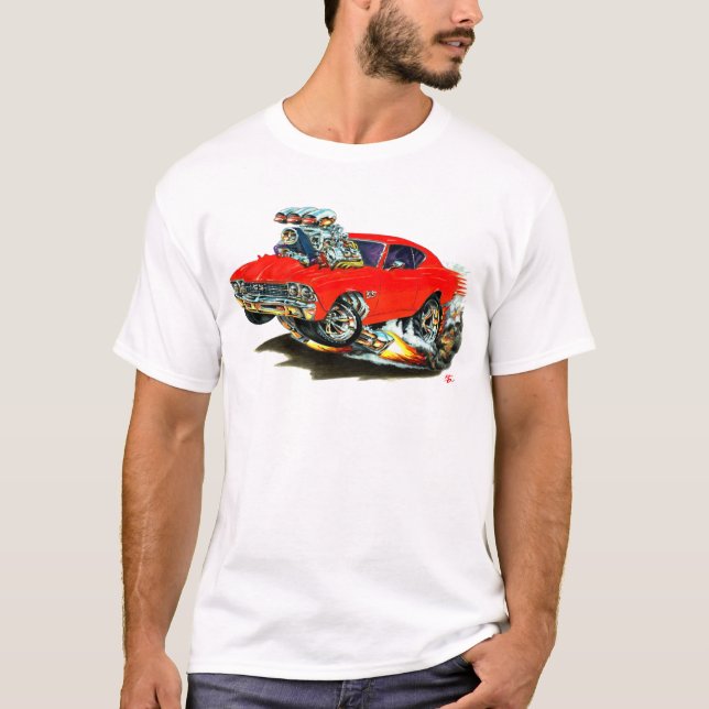 1968-69 Chevelle Red Car T-Shirt (Front)