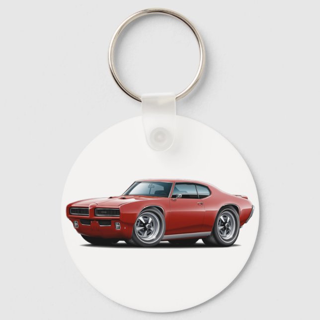 1968-69 GTO Maroon Car Keychain (Front)