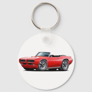 1968-69 GTO Red Convertible Keychain