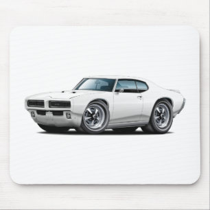 1968-69 GTO White Car Mouse Pad