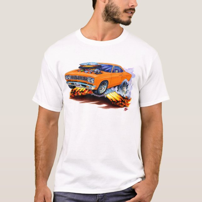 1968-69 Roadrunner Orange Car T-Shirt (Front)