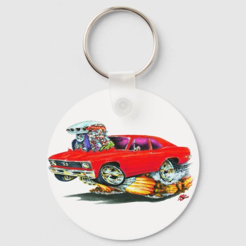 1968-70 Nova Red Car Keychain