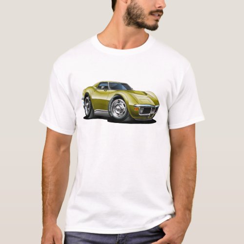 1968_72 Corvette Gold Car T_Shirt